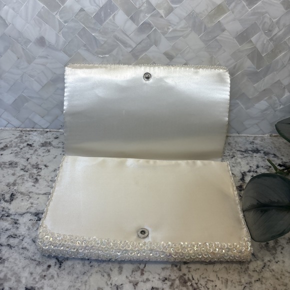 Vintage Beaded & Sequins Clutch Purse - Hand‎ Made in Crown Colony of Hong Kong